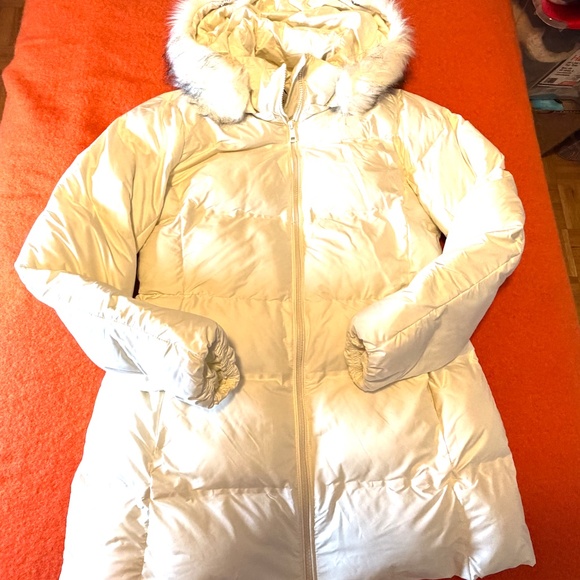 ZARA ecru removable hood water and wind protection puffer winter coat NWT - Picture 4 of 16